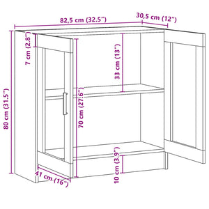 Βιβλιοθήκη Μαύρη Οξυά 82,5 x 30,5 x 80 cm Επεξεργασμένο ξύλο - Pakobazaar