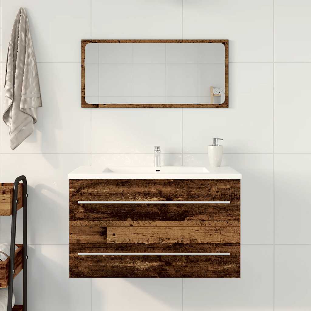 Ντουλάπι Νιπτήρα Μπάνιου από Παλιό Ξύλο 80x38,5x48 εκ. από Τεχνητό Ξύλο - Pakobazaar