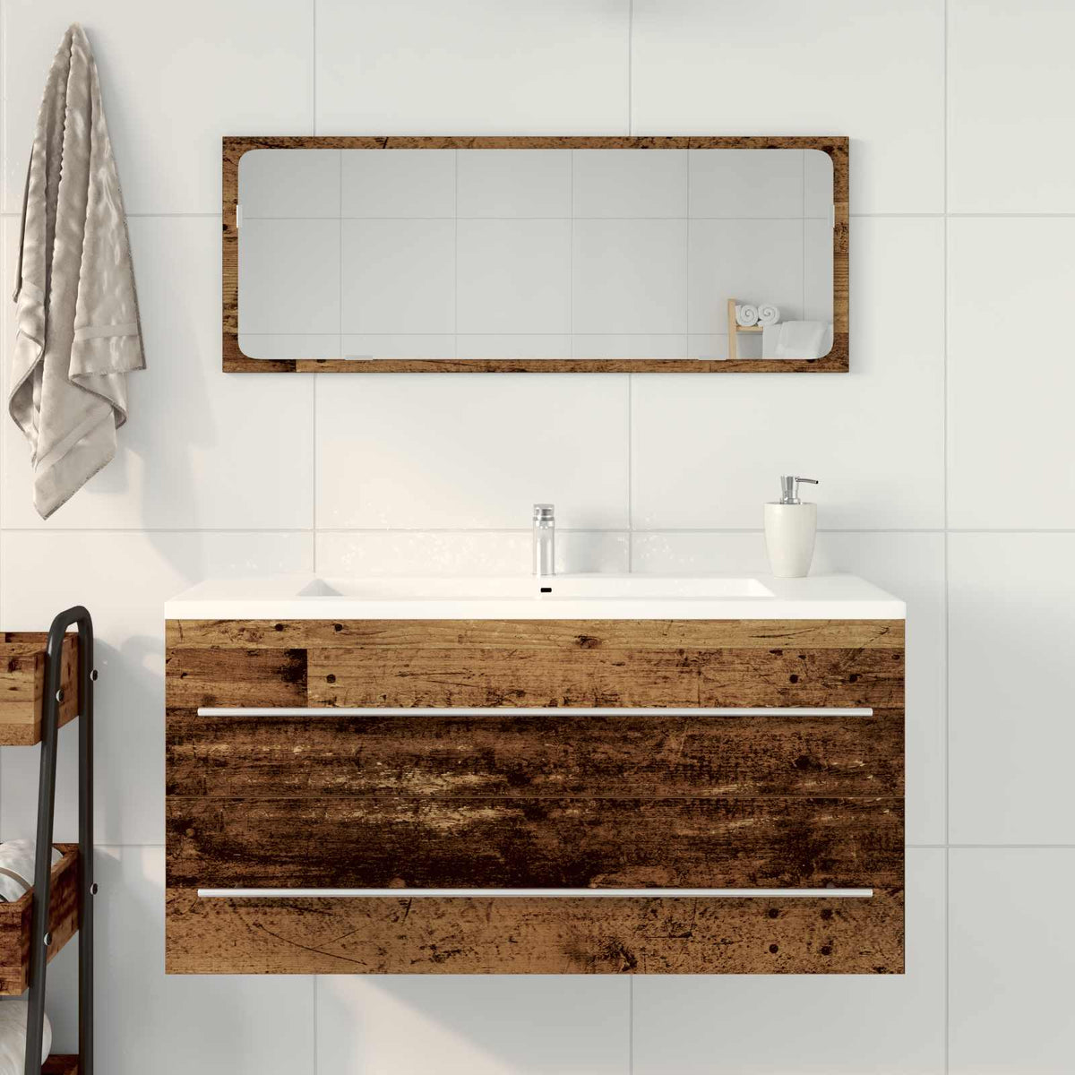 Ντουλάπι νιπτήρα Παλιό Ξύλο 100 x 38,5 x 48 cm - Pakobazaar