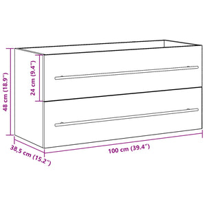 Ντουλάπι νιπτήρα Παλιό Ξύλο 100 x 38,5 x 48 cm - Pakobazaar