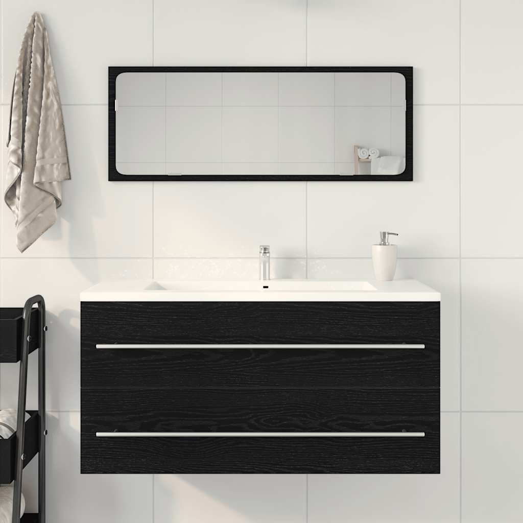 Ντουλάπι Νιπτήρα Μπάνιου Μαύρο Δρυς 100x38,5x48 εκ. από Τεχνητό Ξύλο - Pakobazaar