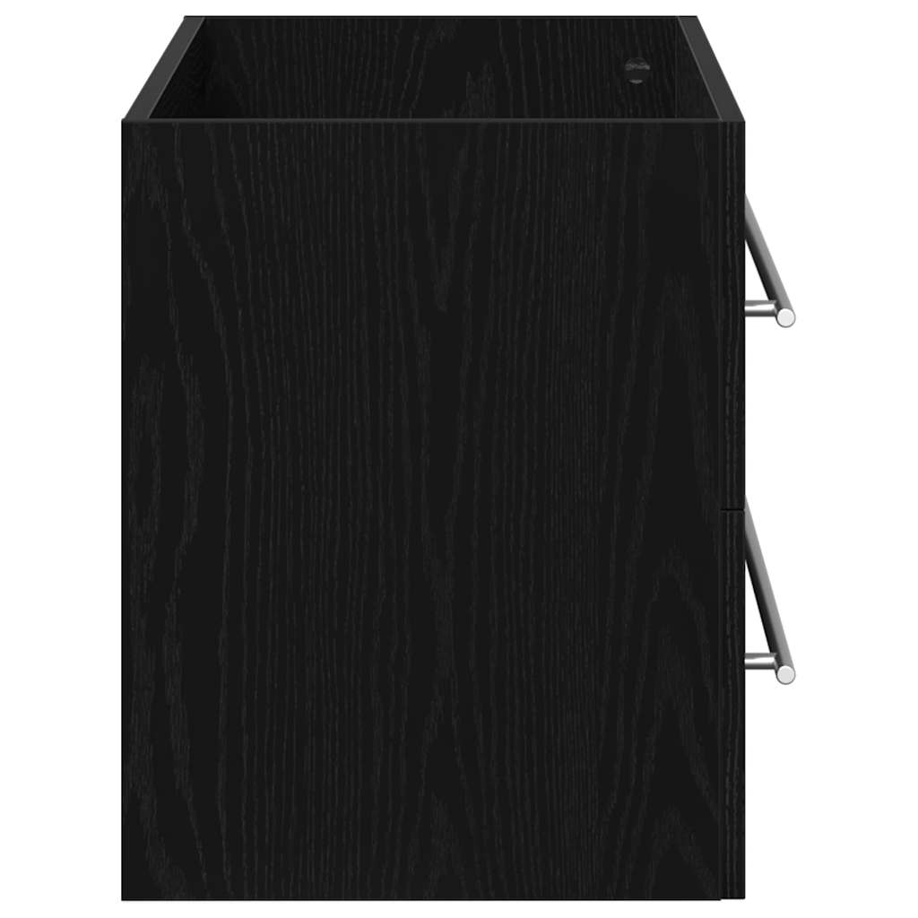 Ντουλάπι Νιπτήρα Μπάνιου Μαύρο Δρυς 100x38,5x48 εκ. από Τεχνητό Ξύλο - Pakobazaar