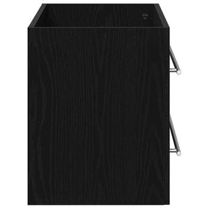 Ντουλάπι Νιπτήρα Μπάνιου Μαύρο Δρυς 100x38,5x48 εκ. από Τεχνητό Ξύλο - Pakobazaar
