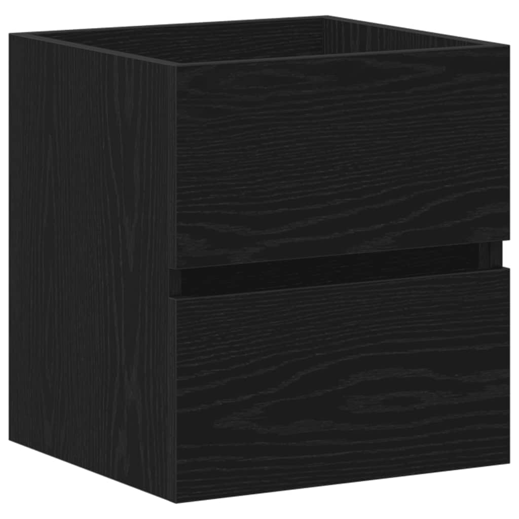 Ντουλάπι Νιπτήρα Μπάνιου Μαύρο Δρυς 41x38,5x45 εκ. από Τεχνητό Ξύλο - Pakobazaar