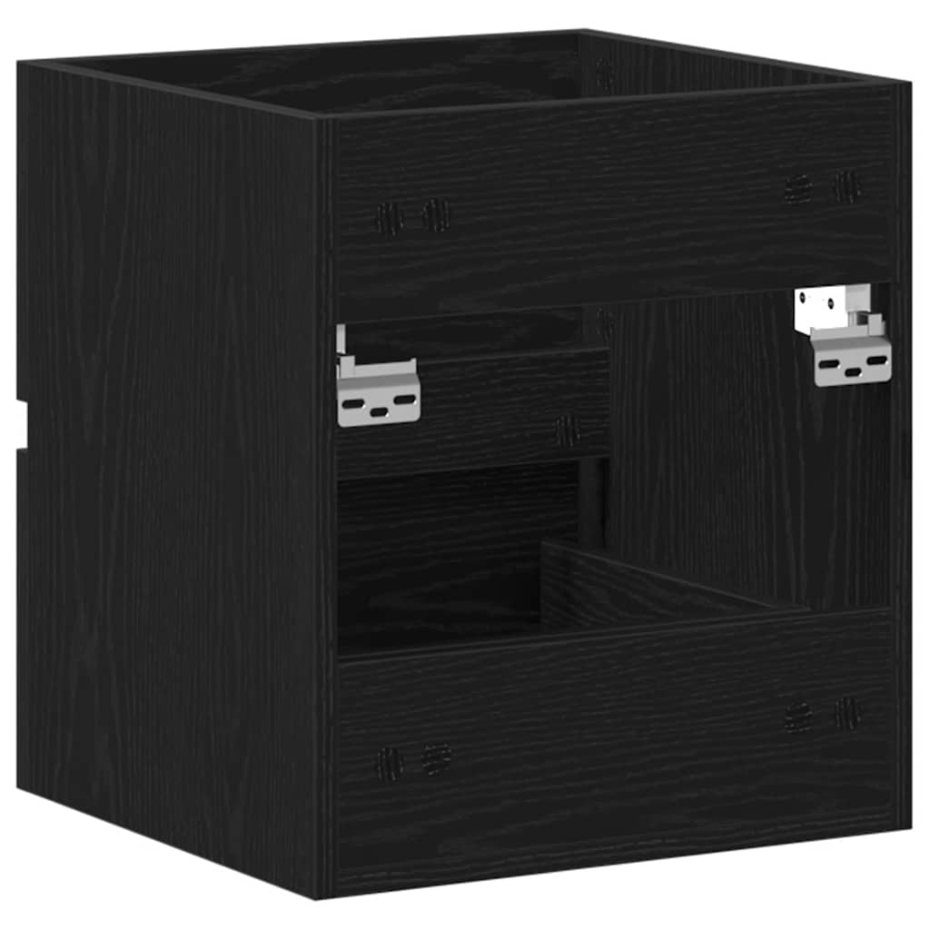 Ντουλάπι Νιπτήρα Μπάνιου Μαύρο Δρυς 41x38,5x45 εκ. από Τεχνητό Ξύλο - Pakobazaar