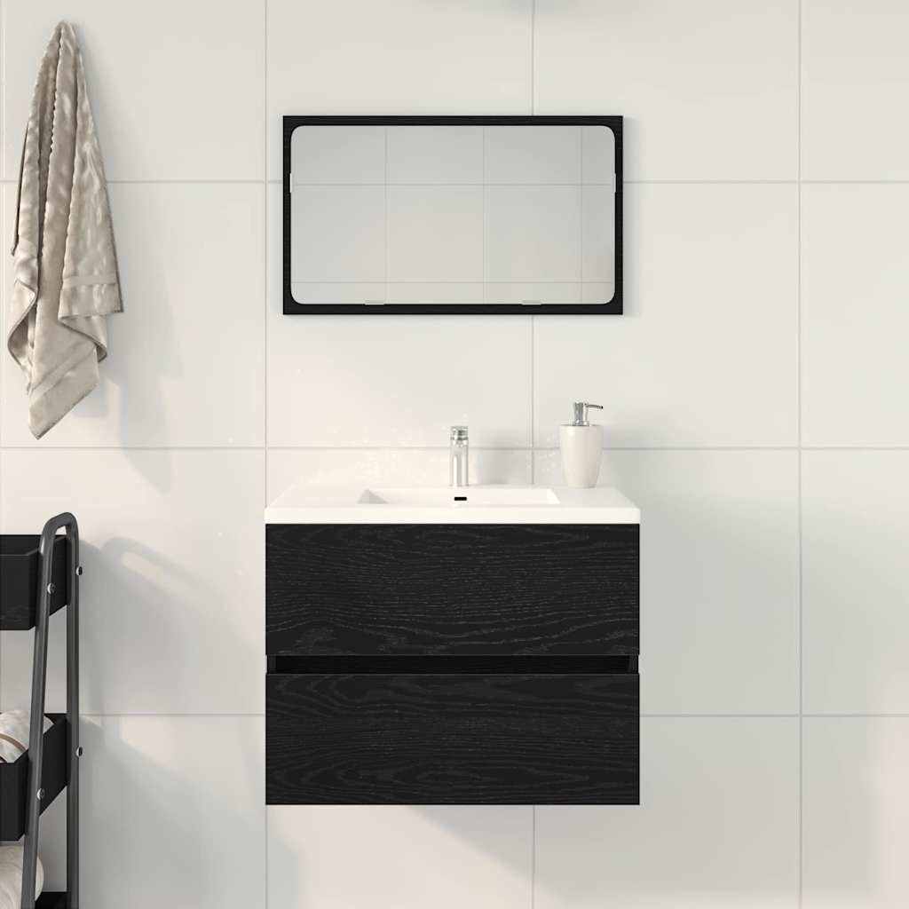 Ντουλάπα Νιπτήρα Mπάνιου Μαύρη Οξυά 60 x 38,5 x 45 cm - Pakobazaar