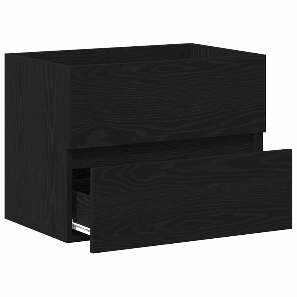 Ντουλάπα Νιπτήρα Mπάνιου Μαύρη Οξυά 60 x 38,5 x 45 cm - Pakobazaar