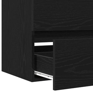 Ντουλάπα Νιπτήρα Mπάνιου Μαύρη Οξυά 80 x 38,5 x 45 cm - Pakobazaar