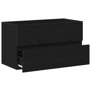 Ντουλάπα Νιπτήρα Mπάνιου Μαύρη Οξυά 80 x 38,5 x 45 cm - Pakobazaar