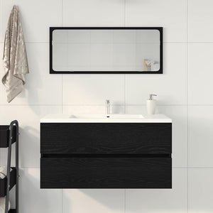 Ντουλάπα Νιπτήρα Mπάνιου Μαύρη Οξυά 90 x 38,5 x 45 cm - Pakobazaar