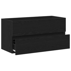 Ντουλάπα Νιπτήρα Mπάνιου Μαύρη Οξυά 90 x 38,5 x 45 cm - Pakobazaar