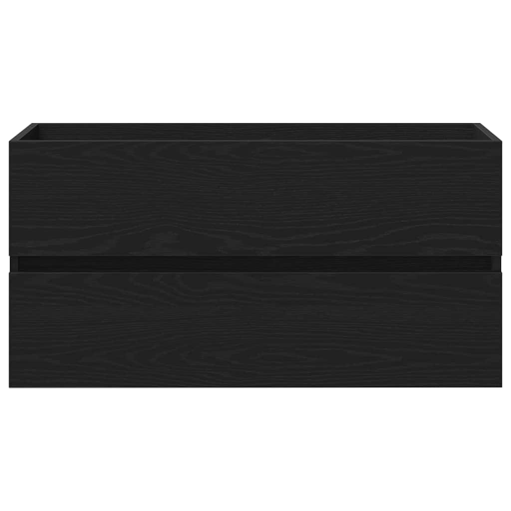 Ντουλάπα Νιπτήρα Mπάνιου Μαύρη Οξυά 90 x 38,5 x 45 cm - Pakobazaar