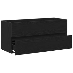 Ντουλάπι Νιπτήρα Μαύρη Δρυς 100x38,5x45 εκ. Μοριοσανίδα - Pakobazaar
