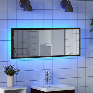 Καθρέφτης μπάνιου LED Μαύρη Οξυά 100 x 8,5 x 37 εκ. Γυαλί - Pakobazaar