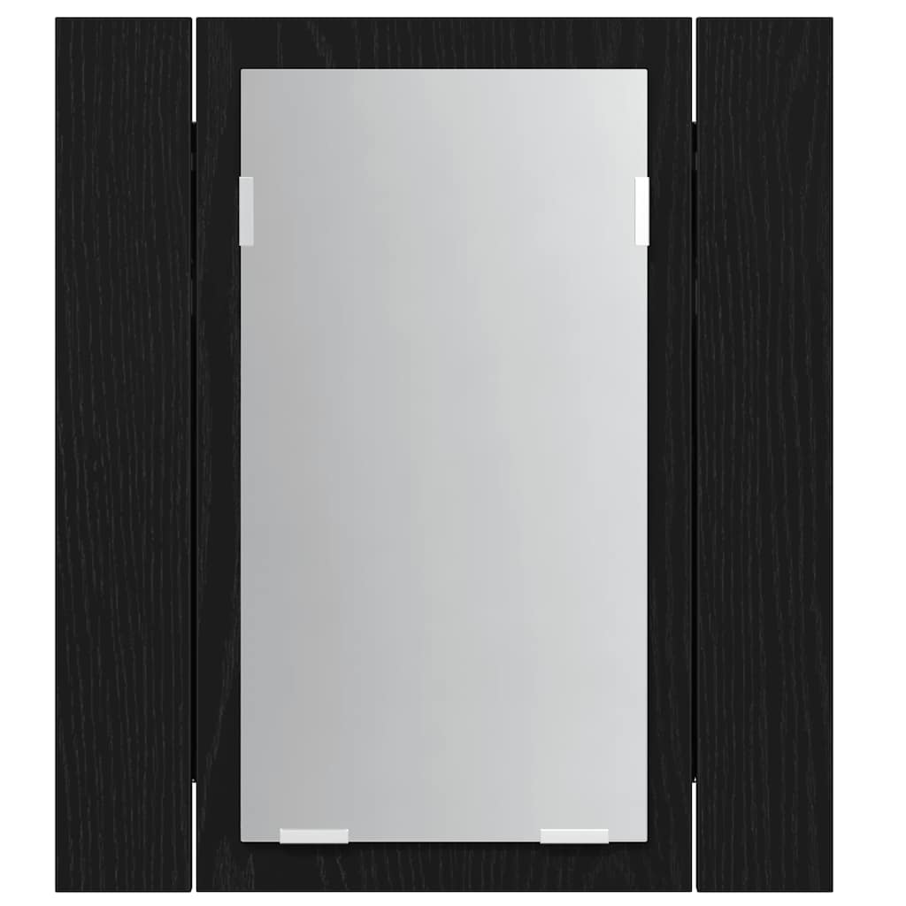 Ντουλάπι Μπάνιου με LED, Μαύρο Δρυς, 40x12x45 εκ. από Τεχνητό Ξύλο - Pakobazaar