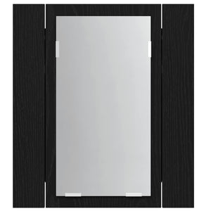 Ντουλάπι Μπάνιου με LED, Μαύρο Δρυς, 40x12x45 εκ. από Τεχνητό Ξύλο - Pakobazaar