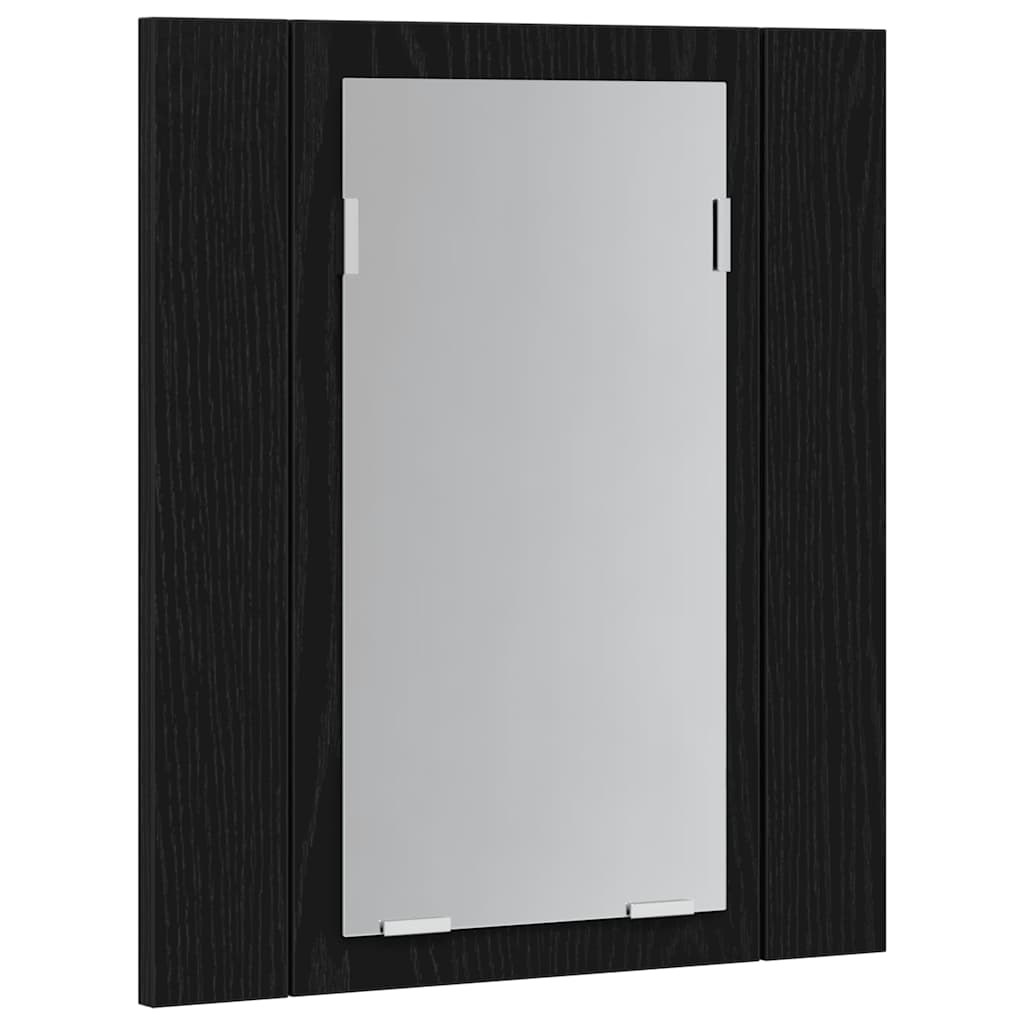 Ντουλάπι Μπάνιου με LED, Μαύρο Δρυς, 40x12x45 εκ. από Τεχνητό Ξύλο - Pakobazaar