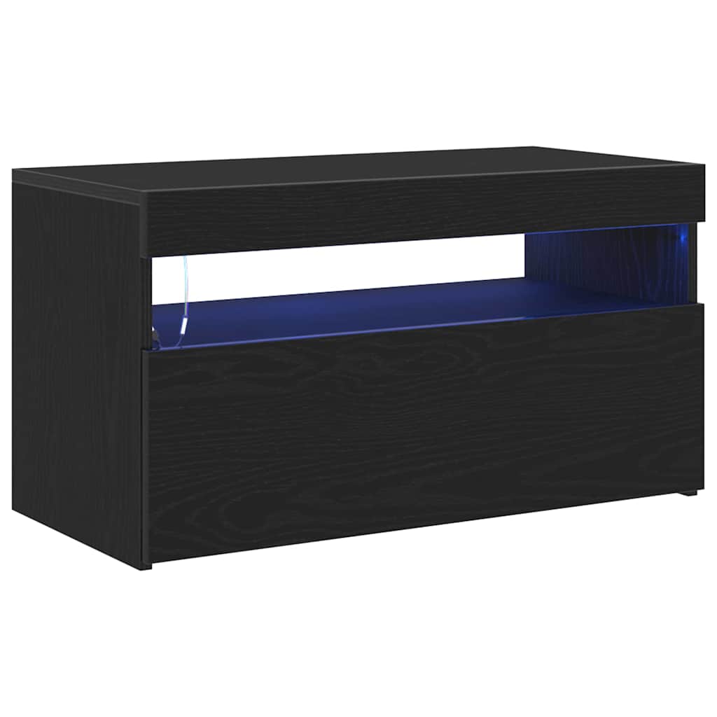 Ντουλάπι TV 2 pcs Μαύρη Οξυά 75 x 35 x 40 εκ. - Pakobazaar