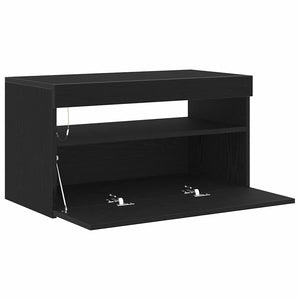 Ντουλάπι TV 2 pcs Μαύρη Οξυά 75 x 35 x 40 εκ. - Pakobazaar