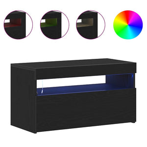 Ντουλάπι TV 2 pcs Μαύρη Οξυά 75 x 35 x 40 εκ. - Pakobazaar