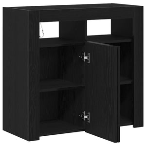 Πλαϊνό γραφείο Μαύρη Οξυά 80 x 35 x 75 cm Επεξεργασμένο ξύλο - Pakobazaar