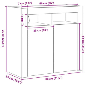 Πλαϊνό γραφείο Μαύρη Οξυά 80 x 35 x 75 cm Επεξεργασμένο ξύλο - Pakobazaar