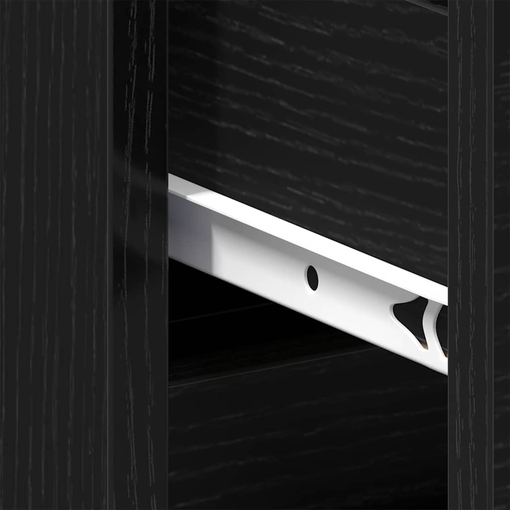 Κομοδίνο Μαύρη Οξυά 40 x 35 x 69 εκ. Επεξεργασμένο ξύλο