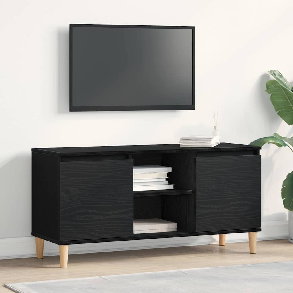 Ντουλάπι TV Μαύρη Οξυά 102 x 35 x 50 εκ. Επεξεργασμένο ξύλο - Pakobazaar