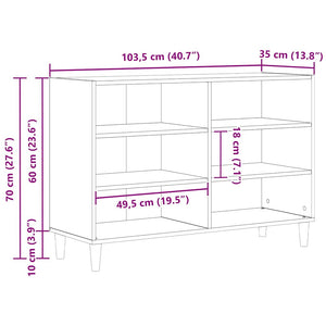 Πλαϊνό γραφείο Μαύρη Οξυά 103,5 x 35 x 70 εκ. - Pakobazaar