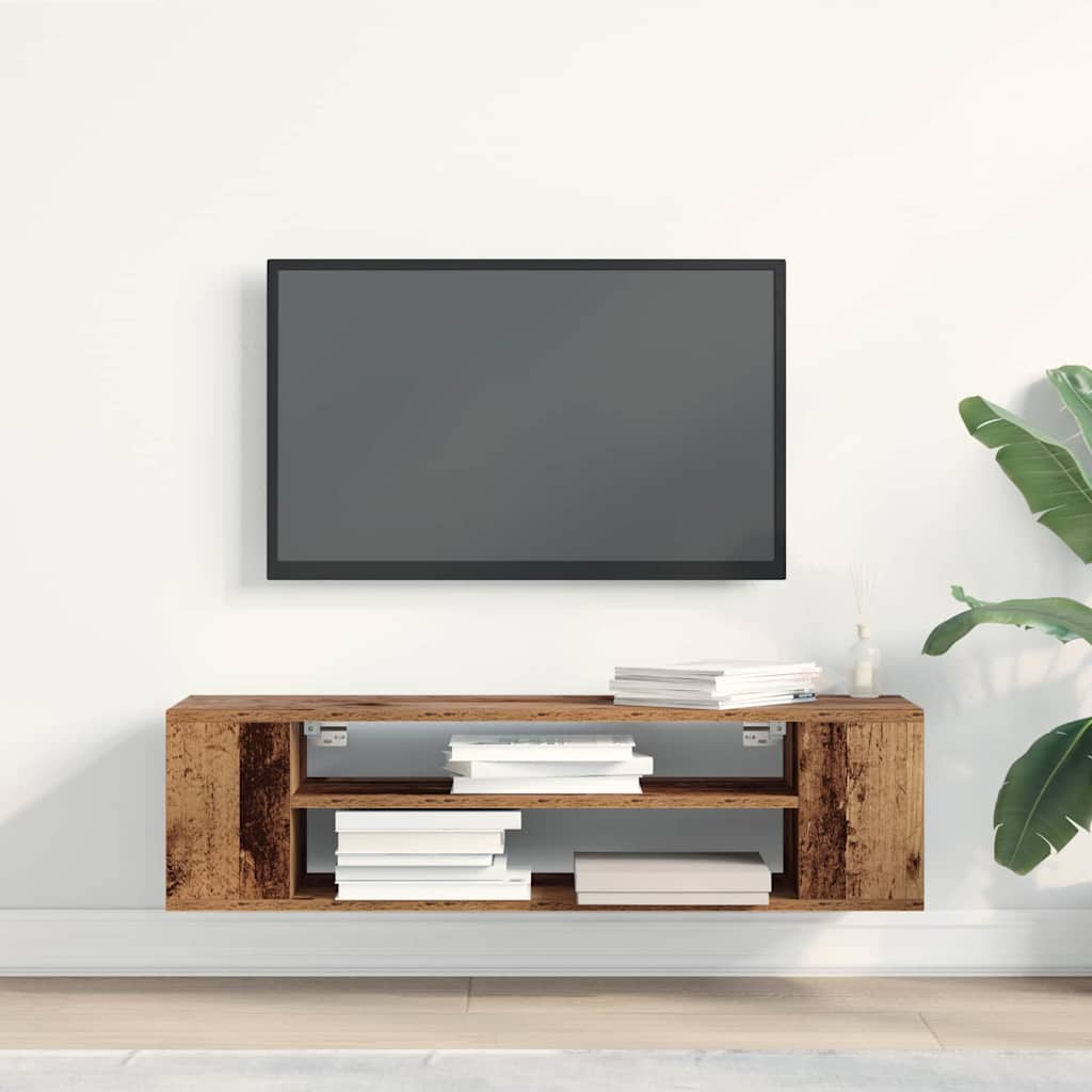 Ντουλάπι TV Παλαιό ξύλο 100 x 30 x 26,5 εκ Επεξεργασμένο ξύλο