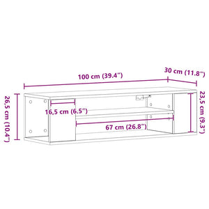 Ντουλάπι TV 100 x 30 x 26,5 εκ Παλαιό ξύλο Επεξεργασμένο Ξύλο