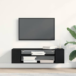 Ντουλάπι TV 100 x 30 x 26,5 εκ Μαύρη Οξυά Επεξεργασμένο Ξύλο