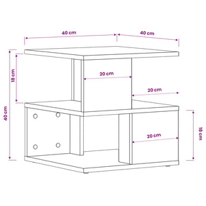 Τραπεζάκι Πλευράς Παλιό Ξύλο 40 x 40 x 40 cm Επεξεργασμένο Ξύλο - Pakobazaar