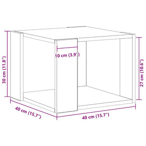 Τραπεζάκι σαλονιού Μαύρη Οξυά 40 x 40 x 30 cm