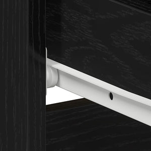 Κομοδίνο 2 pcs Μαύρη Οξυά 50 x 40 x 43,5 εκ. Επεξεργασμένο ξύλο - Pakobazaar