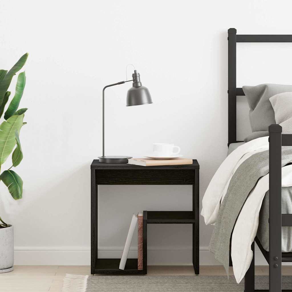 Κομοδίνο Μαύρη δρυς 40 x 30 x 40 εκ Επεξεργασμένο ξύλο - Pakobazaar