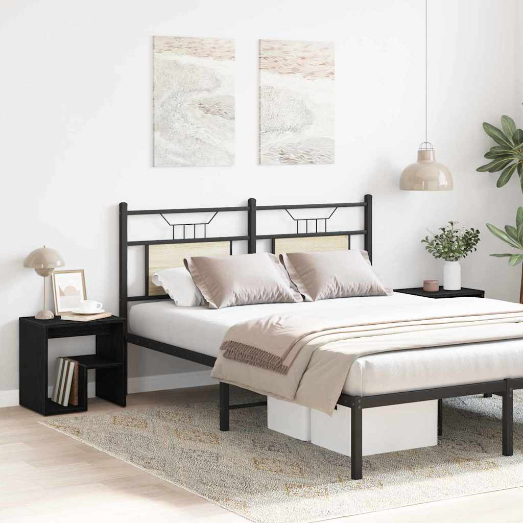 Κομοδίνο 2 pcs Μαύρη Οξυά 40 x 30 x 40 εκ Επεξεργασμένο ξύλο