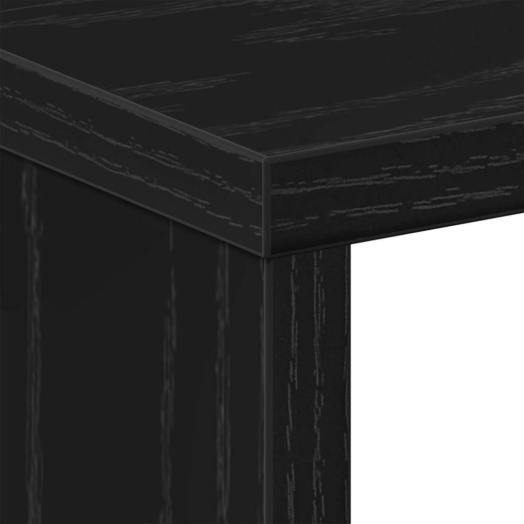 Κομοδίνο Μαύρη Οξυά 50 x 30 x 51,5 εκ. Επεξεργασμένο ξύλο