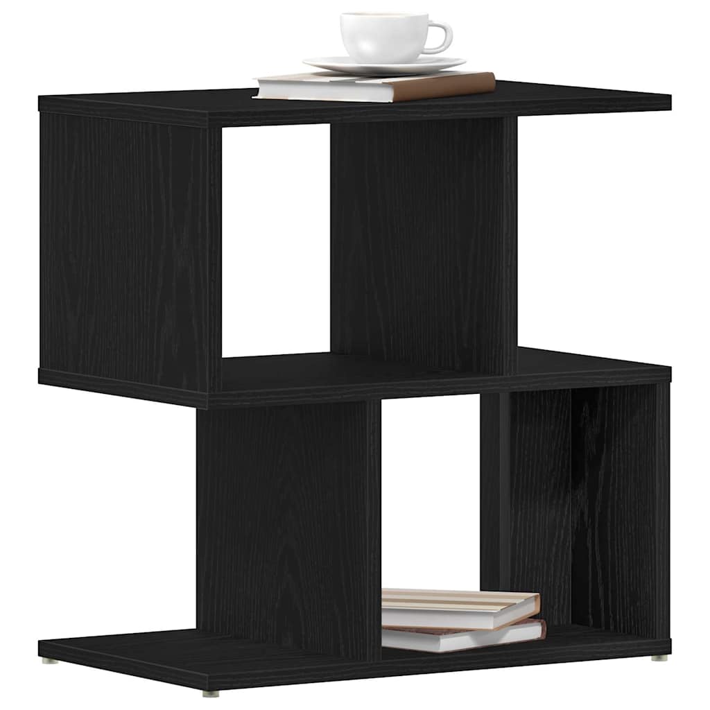 Κομοδίνο 2 pcs Μαύρη Οξυά 50 x 30 x 51,5 εκ. Επεξεργασμένο ξύλο