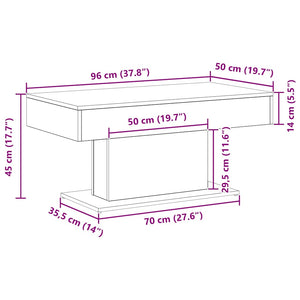 Τραπεζάκι σαλονιού Μαύρη Οξυά 96 x 50 x 45 εκ - Pakobazaar