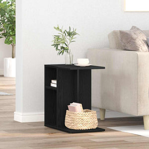 Τραπεζάκι Πλευράς Μαύρη Οξυά 50 x 30 x 50 cm Επεξεργασμένο ξύλο - Pakobazaar