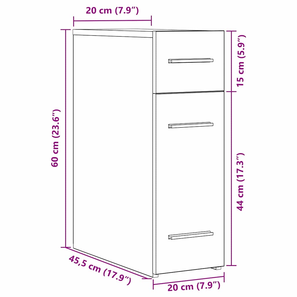 Φαρμακείο Παλαιό ξύλο 20 x 45.5 x 60 εκ. Επεξεργασμένο ξύλο - Pakobazaar