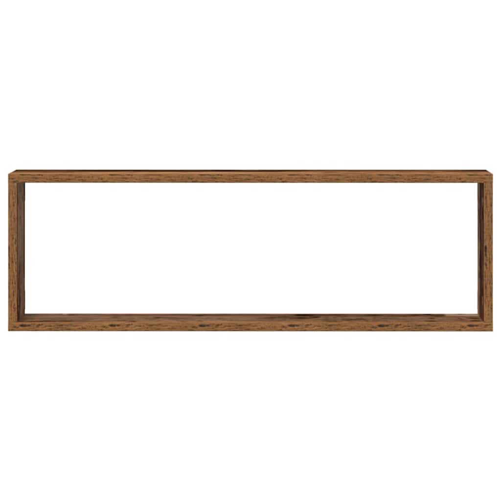 Ράφια Τοίχου με ράφι 4 pcs Παλιό ξύλο 80 x 15 x 26 εκ. - Pakobazaar