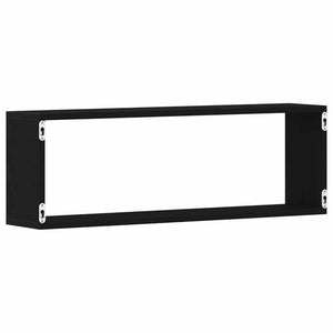 Ράφια Τοίχου με ράφι 4 pcs Μαύρη Οξυά 80 x 15 x 26 εκ. - Pakobazaar