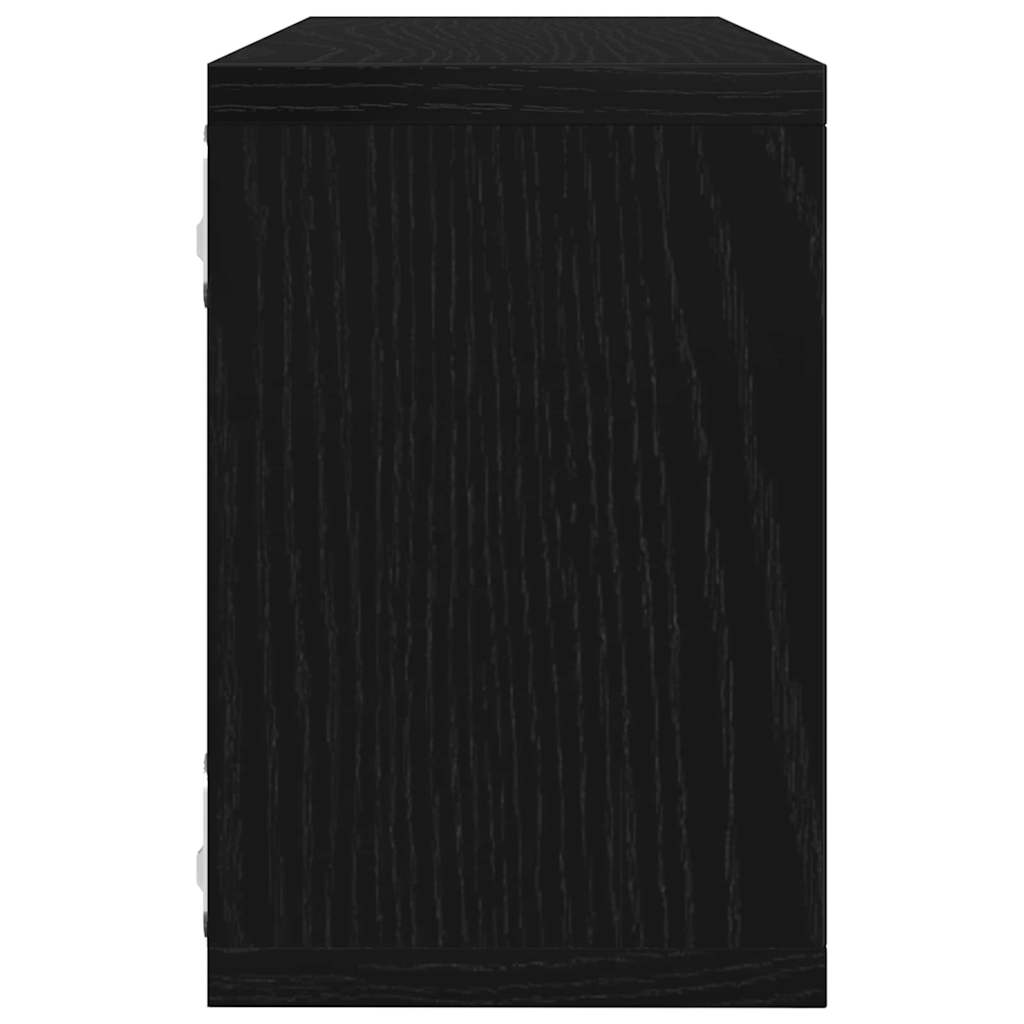 Ράφια Τοίχου με ράφι Επιτοίχιο 2 pcs Μαύρη Οξυά 60 x 15 x 23 cm - Pakobazaar