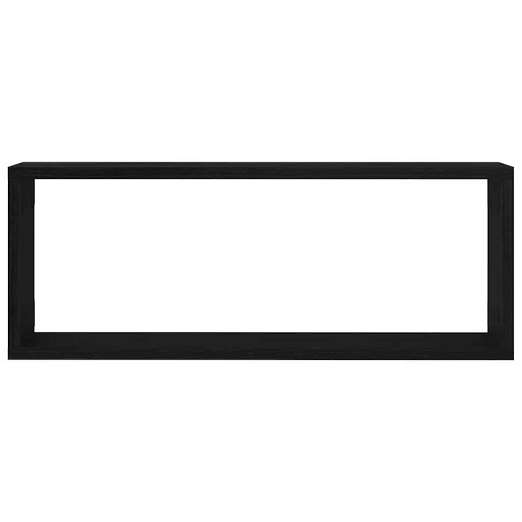 Ράφια Τοίχου με ράφι Επιτοίχιο 6 pcs Μαύρη Οξυά 60 x 15 x 23 cm - Pakobazaar