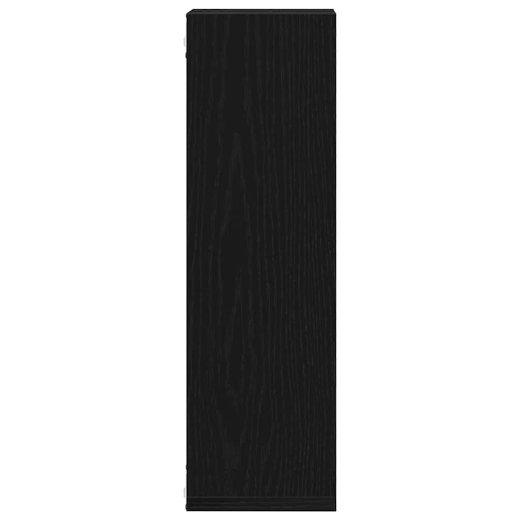 Ράφι Τοίχου 2 pcs Μαύρη Οξυά 50 x 15 x 85 εκ Επεξεργασμένο ξύλο - Pakobazaar