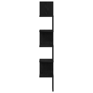 Γωνιακό ράφι Επιτοίχιο Μαύρη Οξυά 20 x 20 x 127,5 cm