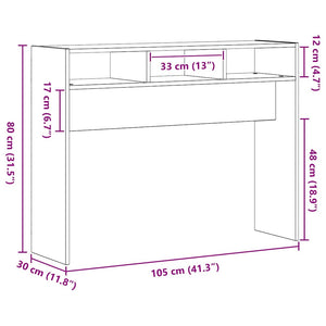 Τραπέζι κονσόλας Μαύρη Οξυά 105 x 30 x 80 εκ.