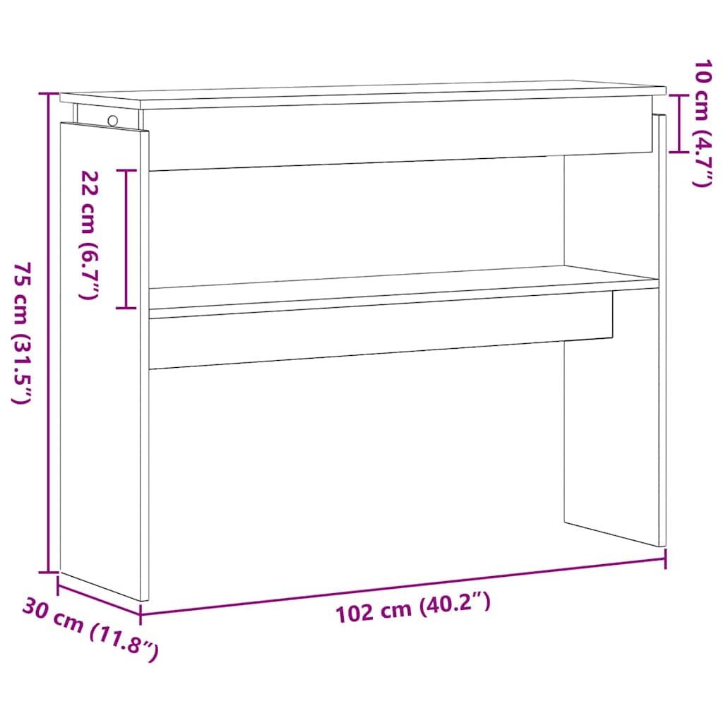 Τραπέζι κονσόλας Μαύρη Οξυά 80 x 30 x 102 εκ.